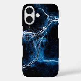 Donkerblauwe kunstfoto iPhone 16 hoesje