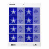 Donkerblauwe label met cadeaulabel 'Names' in donk (Full Sheet)