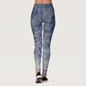 Donkerblauwe legging met een bewolkte lucht (Achterkant)