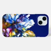 Donkerblauwe, levendige Abstracte vloeiende kunst Case-Mate iPhone Case (Achterkant (horizontaal))