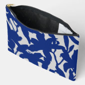 Donkerblauwe Lily Silhouete Etui (Open)