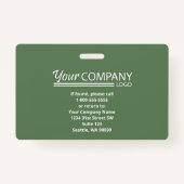 Donkerblauwe Logo Entry Medewerker Foto-ID Badge (Achterkant)