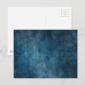 Donkerblauwe lucht in de ruimte met  schrijven briefkaart (Voorkant / Achterkant)