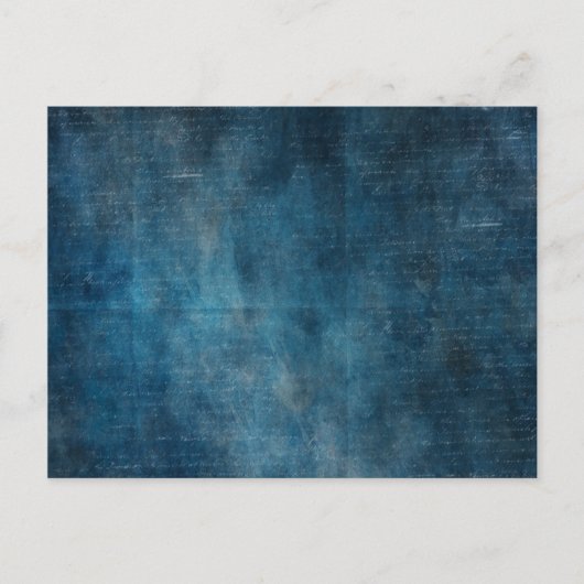 Donkerblauwe lucht in de ruimte met  schrijven briefkaart (Voorkant)