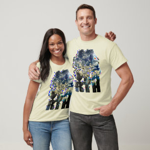 Donkerblauwe lucht t-shirt