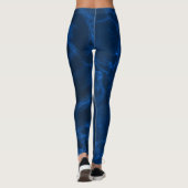 Donkerblauwe marmer leggings (Achterkant)