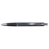 Donkerblauwe Marmer Volg Je Hart Pen (Achterkant)