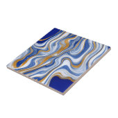 Donkerblauwe marmeren Tegel Tegeltje (Zijkant)