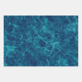 Donkerblauwe marmertextuur inpakpapier vel (Voorkant 2)