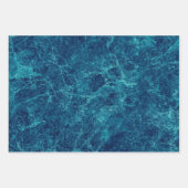 Donkerblauwe marmertextuur inpakpapier vel (Voorkant)