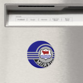 Donkerblauwe Morris Minor Koelkast Magneet (Insitu (Vaatwasser))