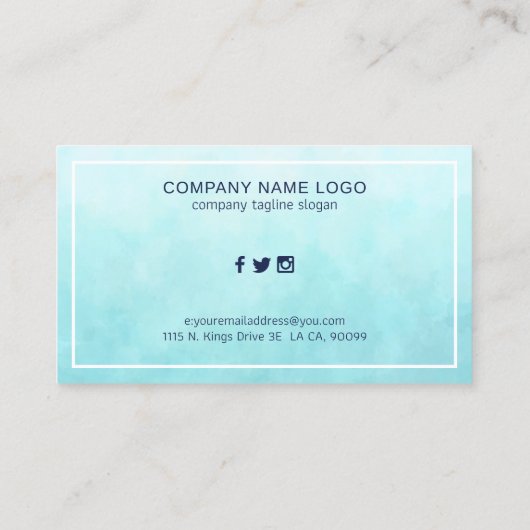 Donkerblauwe nautische octopus visitekaartje (Achterkant)