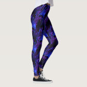 Donkerblauwe Noordelijke Lichten Leggings (Rechts)