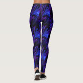 Donkerblauwe Noordelijke Lichten Leggings (Achterkant)