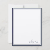 Donkerblauwe notities voor banketbakkerij (Voorkant)