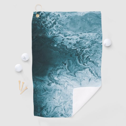 Donkerblauwe oceaangolven golfhanddoek (Insitu)