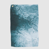 Donkerblauwe oceaangolven golfhanddoek (Voorkant)
