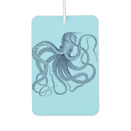 Donkerblauwe octopus illustratie nautisch ontwerp luchtverfrisser