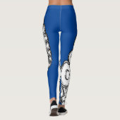 donkerblauwe octopus Tentacle Leggings (Achterkant)