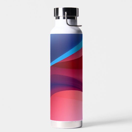 Donkerblauwe paarse abstracte school waterfles (Links)