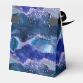 Donkerblauwe Paarse Ocean Agaat Verjaardag Dank je Bedankdoosjes (Achterkant)