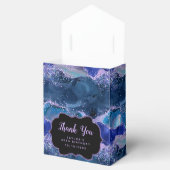 Donkerblauwe Paarse Ocean Agaat Verjaardag Dank je Bedankdoosjes (Geopend)