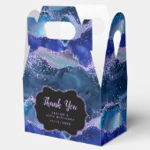Donkerblauwe Paarse Ocean Agaat Verjaardag Dank je Bedankdoosjes (Geopend)