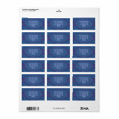 Donkerblauwe paarse textuur etiket (Full Sheet)