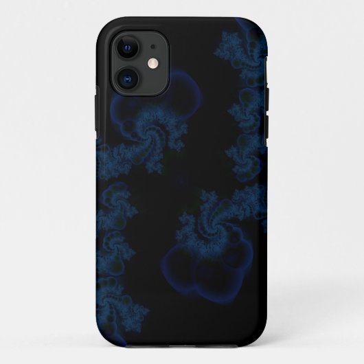 donkerblauwe paisleyse Case-Mate iPhone case (Achterkant)