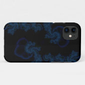 donkerblauwe paisleyse Case-Mate iPhone case (Achterkant (horizontaal))