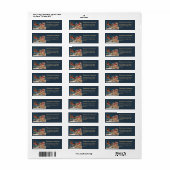 Donkerblauwe Patriottische Kerstman Vakantie Retou Etiket (Full Sheet)