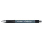 donkerblauwe plaid | personaliseren pen (Voorkant)