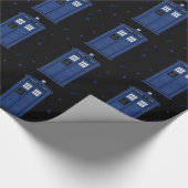 Donkerblauwe POLITIEK Box starry night Geek paper Cadeaupapier (Hoek)