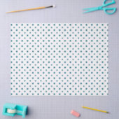 Donkerblauwe polka stippen op wit custom tissue pa tissuepapier (Craft)