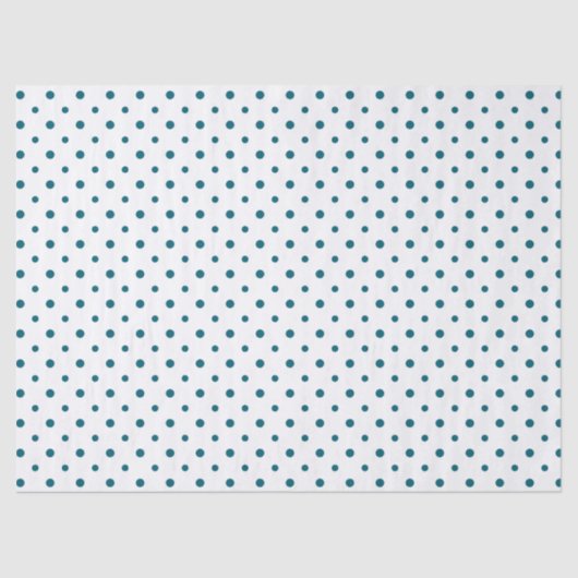 Donkerblauwe polka stippen op wit custom tissue pa tissuepapier (Voorkant)