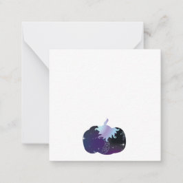 Donkerblauwe Pompoen Notitiekaartje