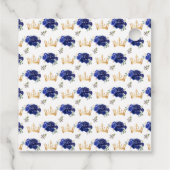 Donkerblauwe prinses Quinceañera Dank u Bedankjes Labels (Achterkant)