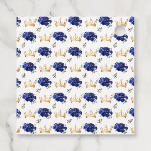 Donkerblauwe prinses Quinceañera Dank u Bedankjes Labels (Achterkant)