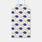 Donkerblauwe prinses Quinceañera Happy Birthday Cadeaulabel (Achterkant)