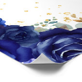 Donkerblauwe prinses Quinceañera Welkom Poster (Hoek)