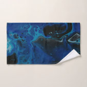 Donkerblauwe psychedelische vloeistof bad handdoek (Handdoek)