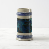 Donkerblauwe psychedelische vloeistof bierpul (Center)