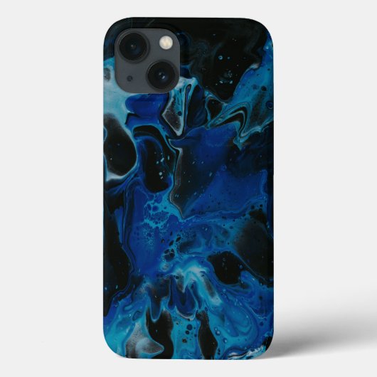 Donkerblauwe psychedelische vloeistof Case-Mate iPhone case (Achterkant)