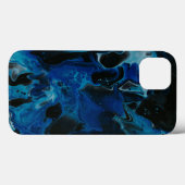 Donkerblauwe psychedelische vloeistof Case-Mate iPhone case (Achterkant (horizontaal))
