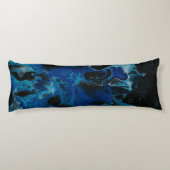 Donkerblauwe psychedelische vloeistof lichaamskussen (Achterkant)