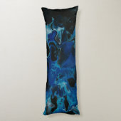 Donkerblauwe psychedelische vloeistof lichaamskussen (Achterkant (Verticaal))
