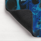 Donkerblauwe psychedelische vloeistof muismat (Hoek)