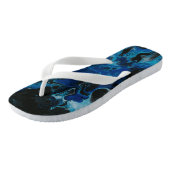 Donkerblauwe psychedelische vloeistof teenslippers (Schuin)