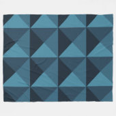 Donkerblauwe pyramiden fleece deken (Voorkant (Horizontaal))