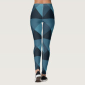 Donkerblauwe pyramiden leggings (Achterkant)